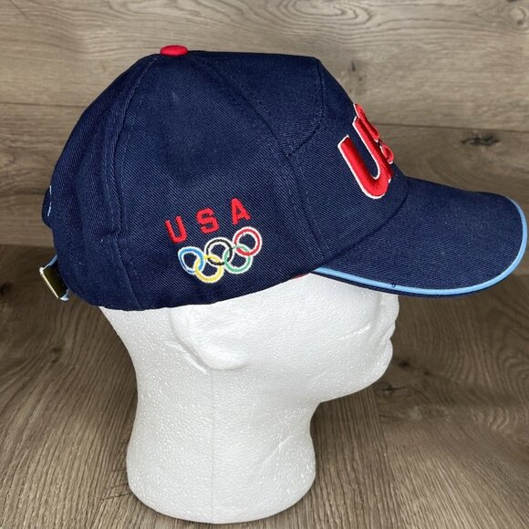 Roots Hat Blue Ball Cap 2002 Winter Olympic Games Team USA Cotton Hook N Loop - Picture 4 of 12